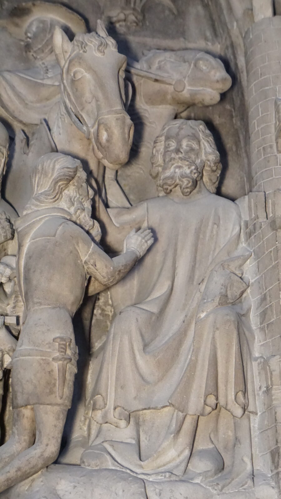 Tympanon Fragment: Bekehrungs-Szene · Rechte: Archiv der Dombauhütte St.Stephan