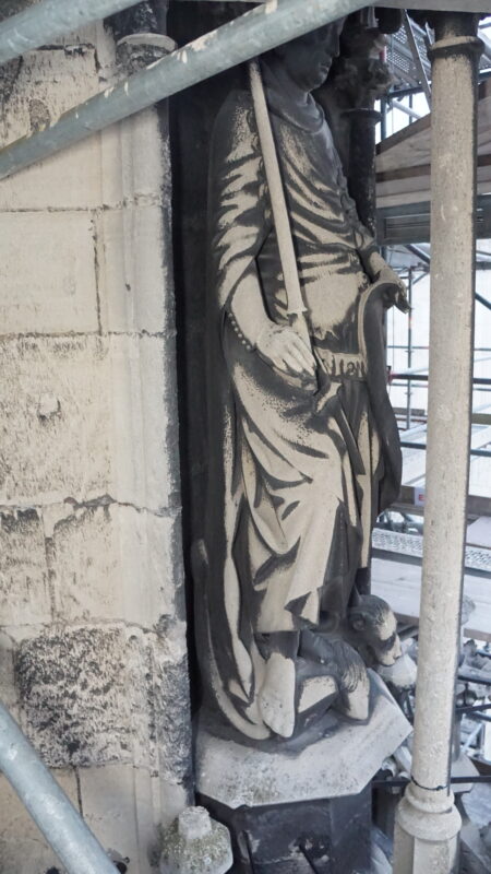 Fassade Konsole mit Statue Kopie Herzog Albrecht II. · Rechte: Archiv der Dombauhütte St.Stephan