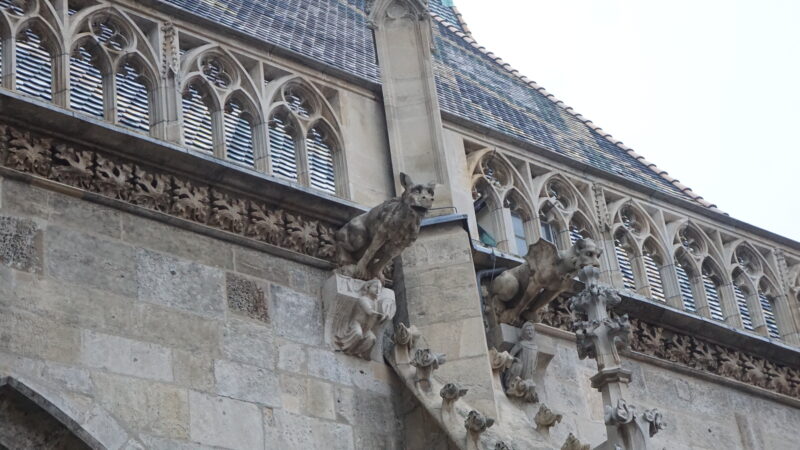 Fassade / Maßwerk mit Kreuzblume Wasserspeier · Rechte: Archiv der Dombauhütte St.Stephan